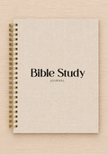 7 x 10 Linen Cover Guided Bible Study Journal - Handmade