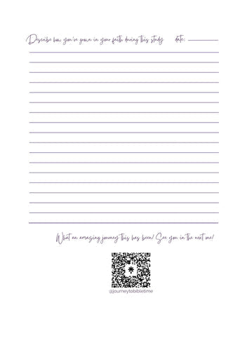 7 X 10 Guided Bible Study Journal - Handmade